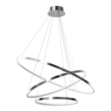 LED luster na užetu ROTONDA LED/93W/230V sjajni krom