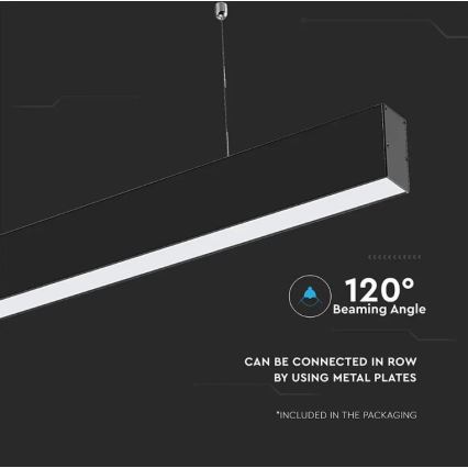 LED luster na užetu SAMSUNG CHIP LED/40W/230V 4000K crna