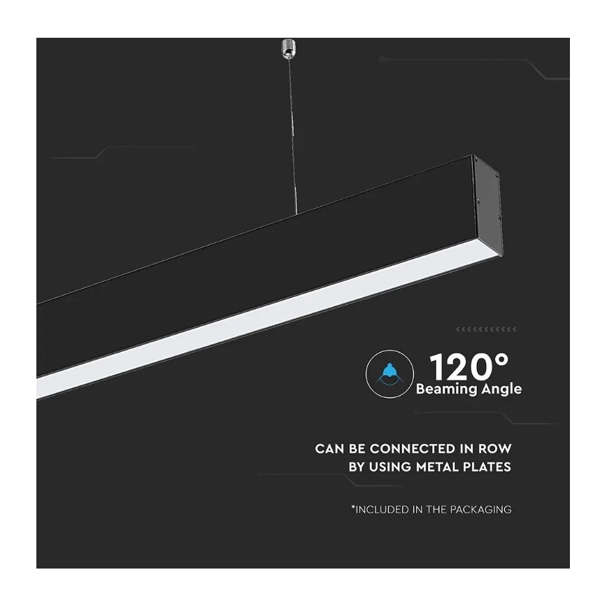 LED luster na užetu SAMSUNG CHIP LED/40W/230V 4000K crna