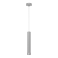 LED luster na užetu TUBA 1xGU10/4,8W/230V siva/mat krom