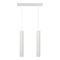 LED luster na užetu TUBA 2xGU10/4,8W/230V bijela