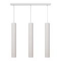 LED luster na užetu TUBA 3xGU10/4,8W/230V bijela