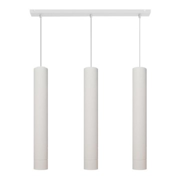 LED luster na užetu TUBA 3xGU10/4,8W/230V bijela