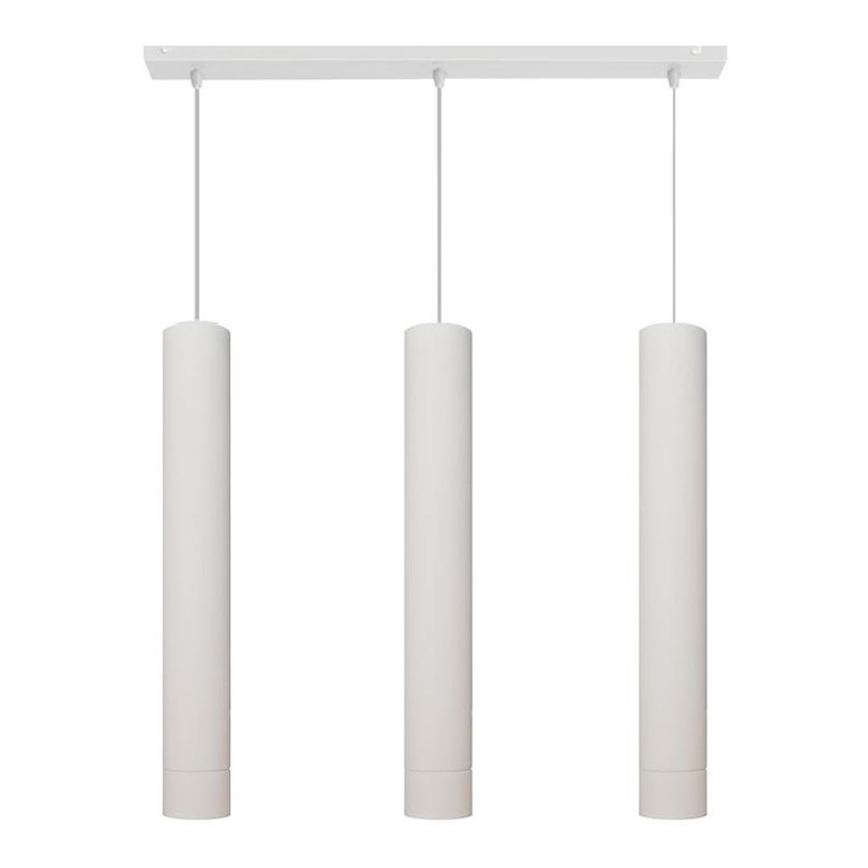 LED luster na užetu TUBA 3xGU10/4,8W/230V bijela