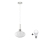 LED Luster na žici HARMA 1xE27/60W/230V promjer 25 cm mat čelik/bijela