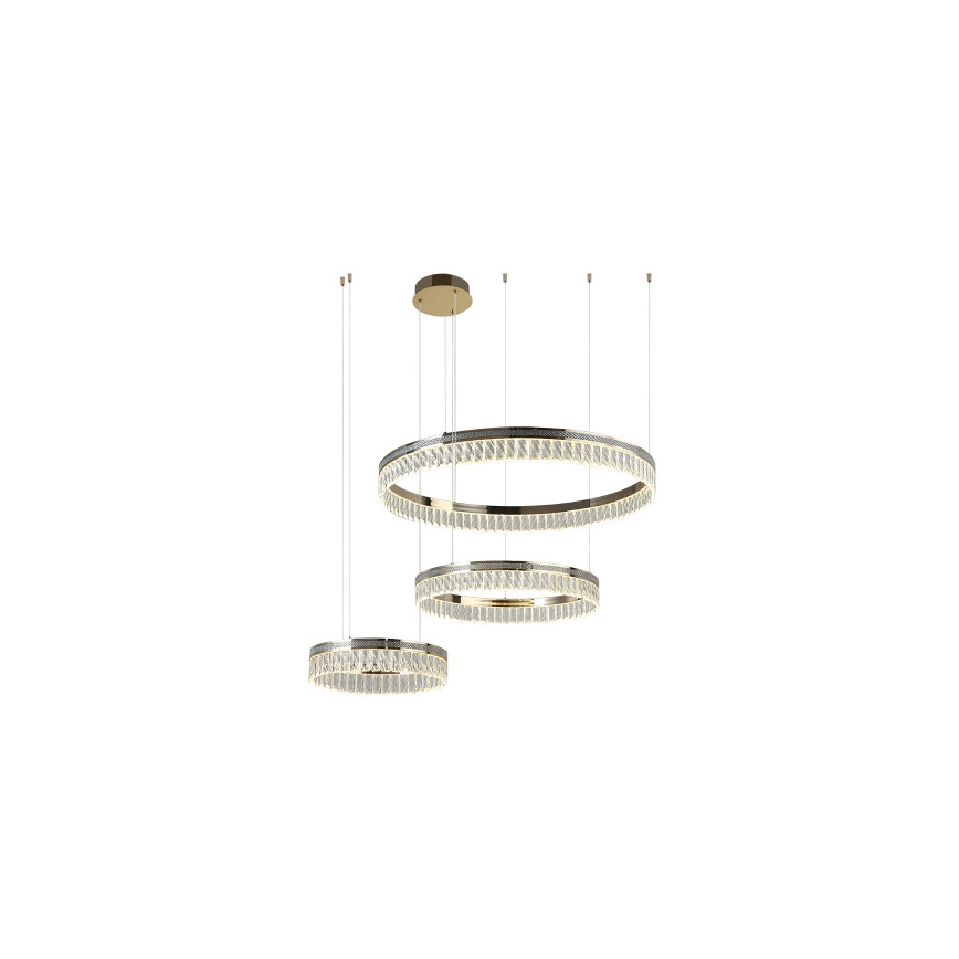 LED kristalni luster s prigušivanjem na sajli THALIA LED/120W/230V 3000-6000K + daljinski upravljač