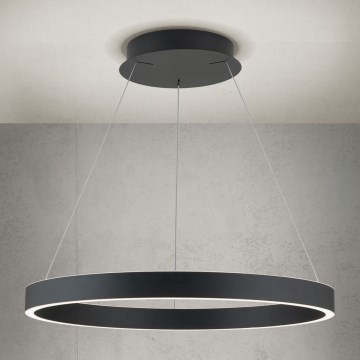 LED luster s mogućnošću prigušivanja na sajli KOLK LED/60W/230V 2700/3000/4000K Ø 60 cm crni