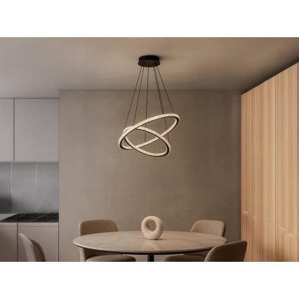 LED luster s mogućnošću prigušivanja na sajli LED/150W/230V 3000-6500K + daljinski upravljač