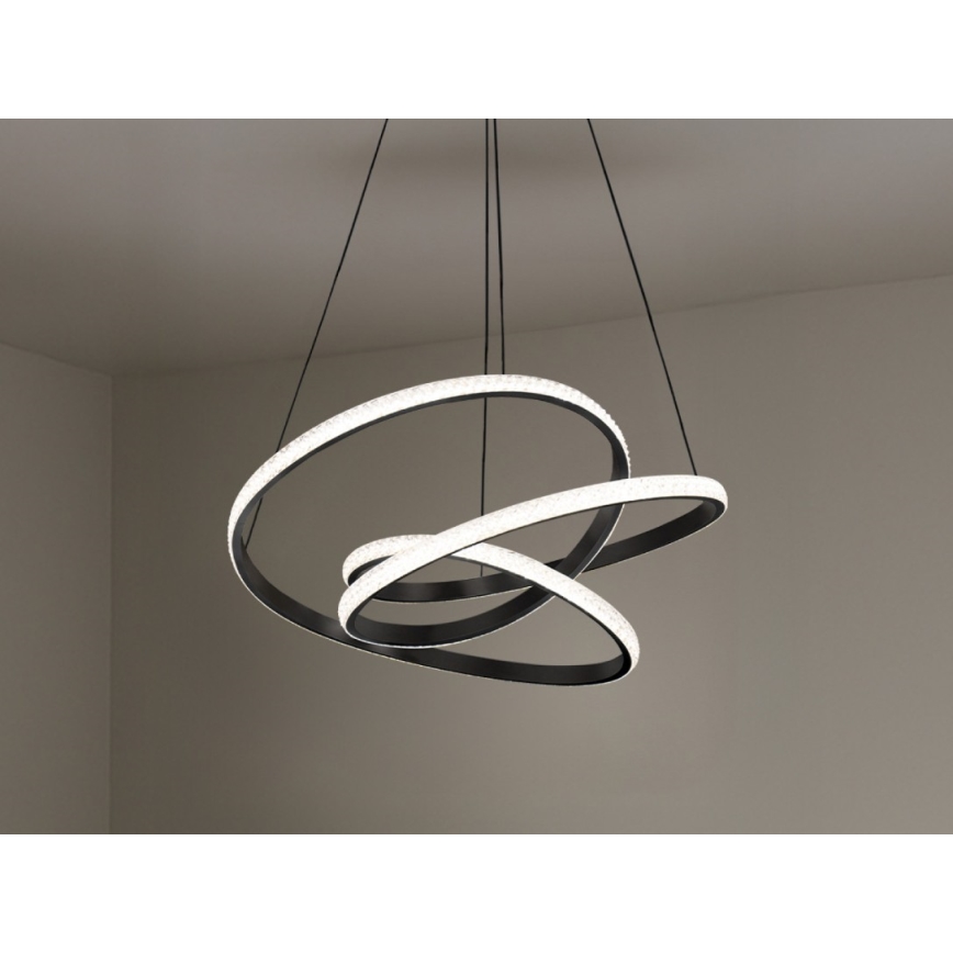 LED luster na sajli s funkcijom prigušivanja LED/90W/230V 3000-6500K promjer 47 cm + daljinski upravljač