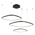 LED luster s mogućnošću prigušivanja na sajli LORENZO LED/70W/230V 3000/4000/6000K crna + daljinski upravljač
