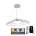 LED luster s mogućnošću prigušivanja na užetu LED/55W/230V 3000-6500K bijela + daljinski upravljač