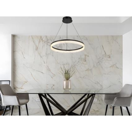 LED prigušivi luster na sajli ALIANZ LED/60W/230V 3000-6000K promjer 80 cm + daljinski upravljač