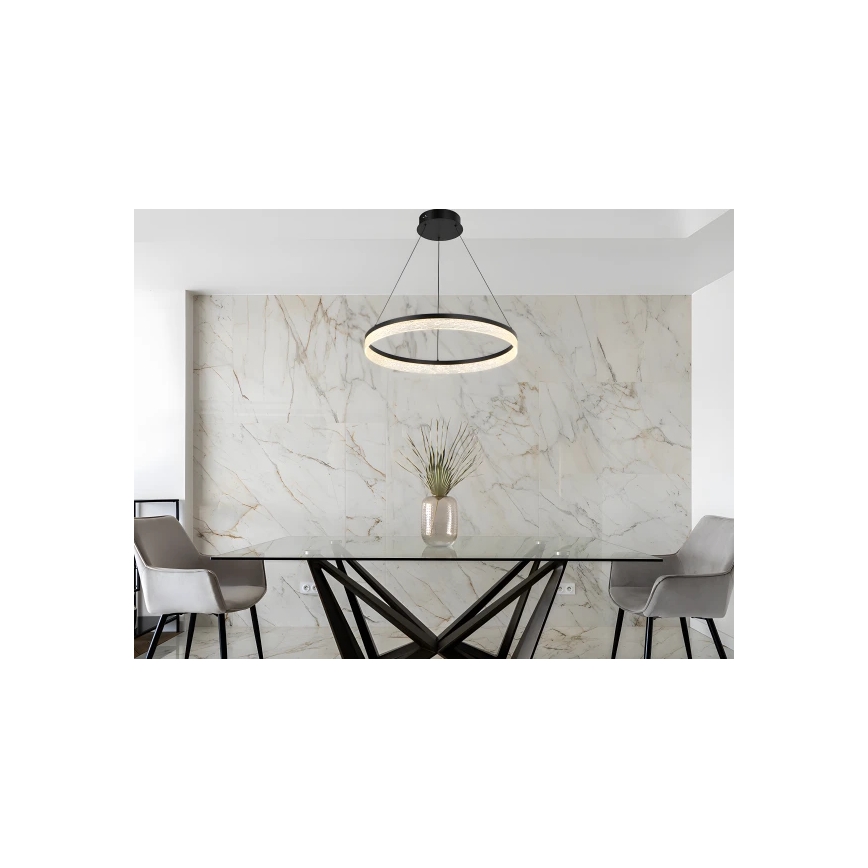 LED prigušivi luster na sajli ALIANZ LED/60W/230V 3000-6000K promjer 80 cm + daljinski upravljač
