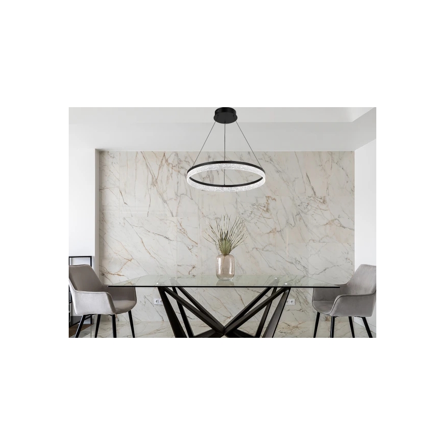 LED prigušivi luster na sajli ALIANZ LED/60W/230V 3000-6000K promjer 80 cm + daljinski upravljač
