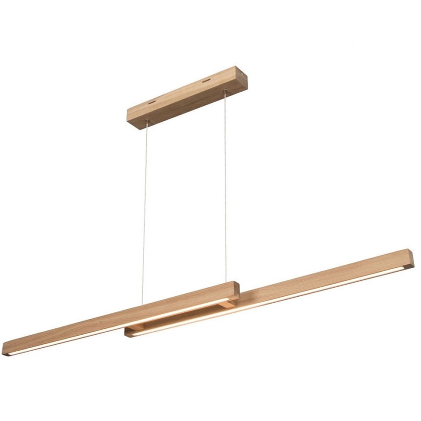 LED luster s prigušivanjem na sajli SMAL 2xLED/22,5W/230V 2700/4000/6500K hrast