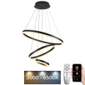 LED luster s prigušivanjem na užetu LED/85W/230V 3000-6500K promjer 60 cm + daljinski upravljač