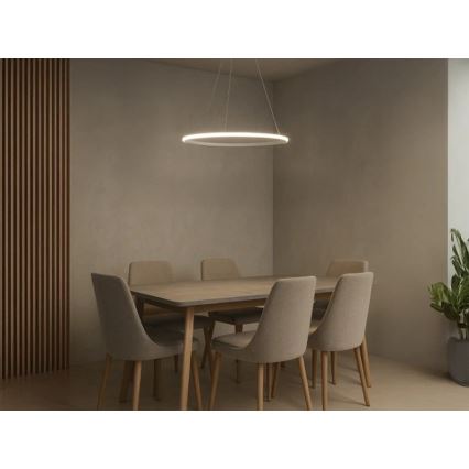 LED prigušivi luster na sajli LED/32W/230V 3000-6500K promjer 60 cm + daljinsko upravljanje