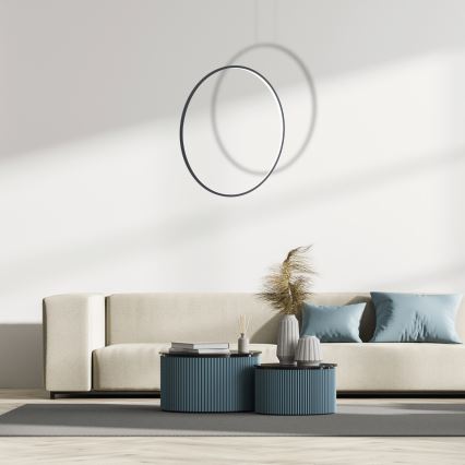 LED luster na užetu SATURNO LED/46W/230V promjer 80 cm IP44 antracit