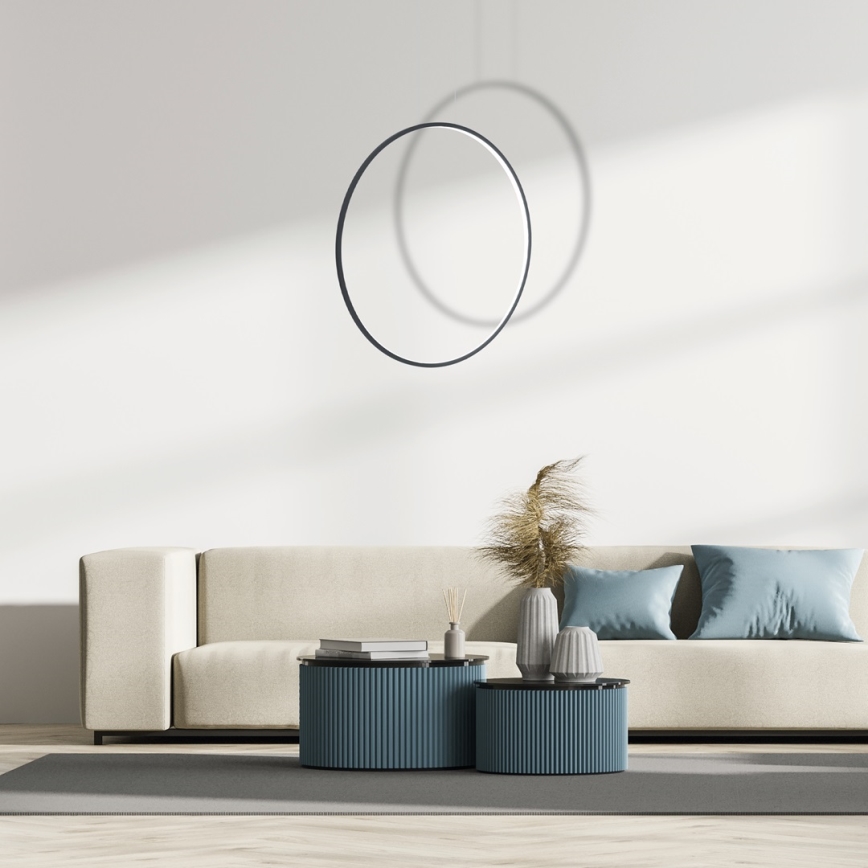 LED luster na užetu SATURNO LED/46W/230V promjer 80 cm IP44 antracit