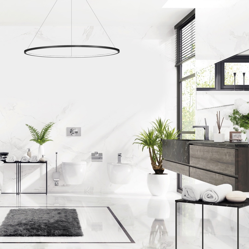 LED luster na užetu SATURNO LED/65W/230V promjer 120 cm IP44 antracit