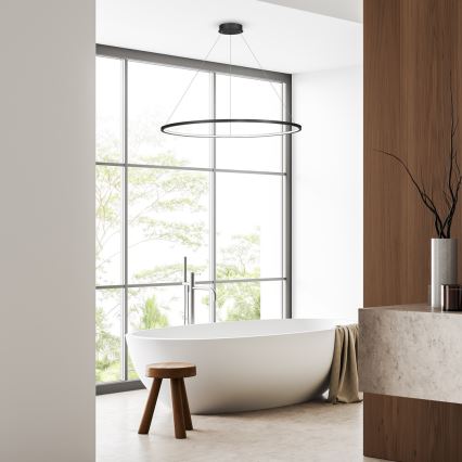 LED luster na užetu SATURNO LED/65W/230V promjer 120 cm IP44 antracit