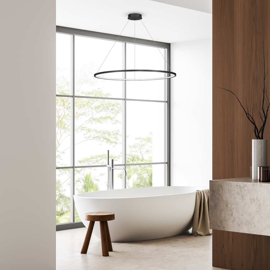 LED luster na užetu SATURNO LED/65W/230V promjer 120 cm IP44 antracit