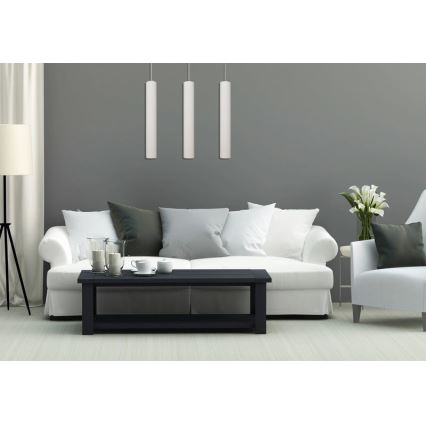LED luster na užetu TUBA 3xGU10/4,8W/230V bijela