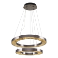 LED Luster visilac JESI LED/140W/230V 3000K promjer 100 cm srebrni