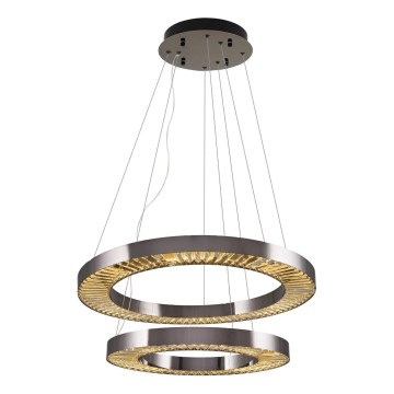 LED Luster visilac JESI LED/140W/230V 3000K promjer 100 cm srebrni