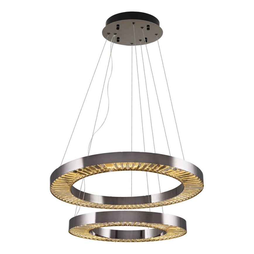 LED Luster visilac JESI LED/140W/230V 3000K promjer 100 cm srebrni
