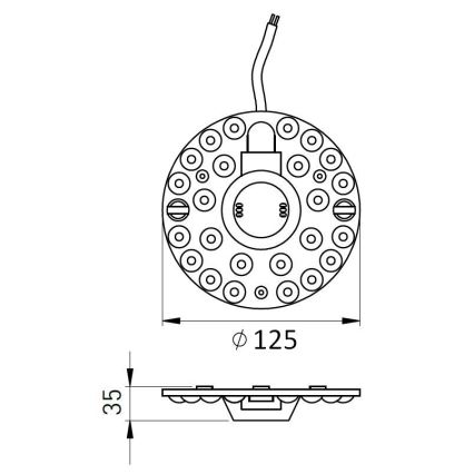 LED magnetni modul LED/12W/230V Ø 12,5 cm 2700/3000/4000/5000/6500K