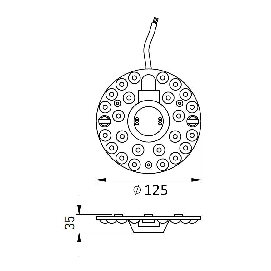 LED magnetni modul LED/12W/230V Ø 12,5 cm 2700/3000/4000/5000/6500K