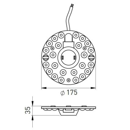 LED magnetski modul LED/24W/230V promjer 17,5 cm 2700/3000/4000/5000/6500K