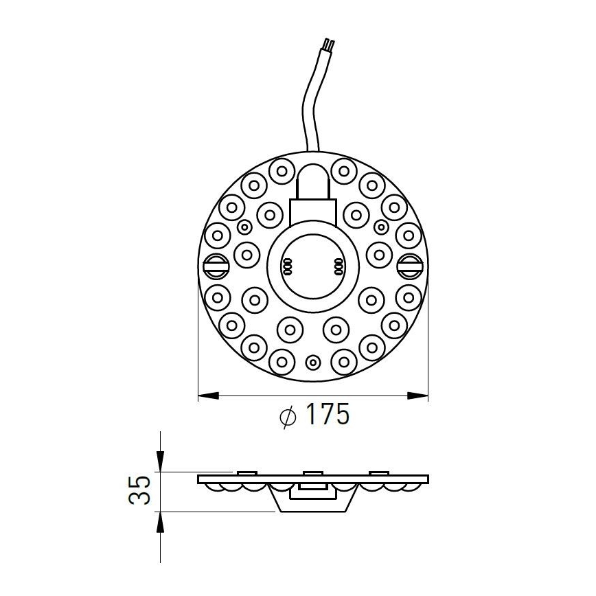 LED magnetski modul LED/24W/230V promjer 17,5 cm 2700/3000/4000/5000/6500K
