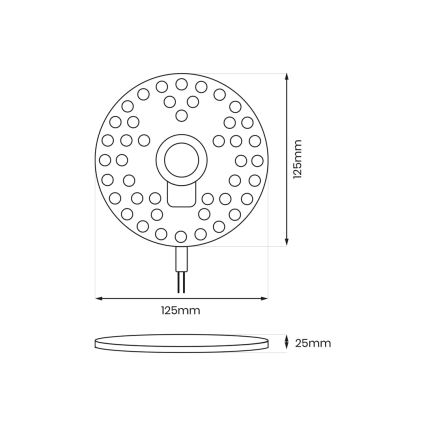 LED Magnetski modul LED/12W/230V pr. 12,5 cm 3000K