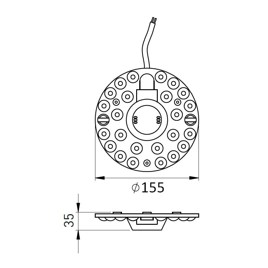 LED magnetski modul LED/18W/230V pr. 15,5 cm 2700/3000/4000/5000/6500K