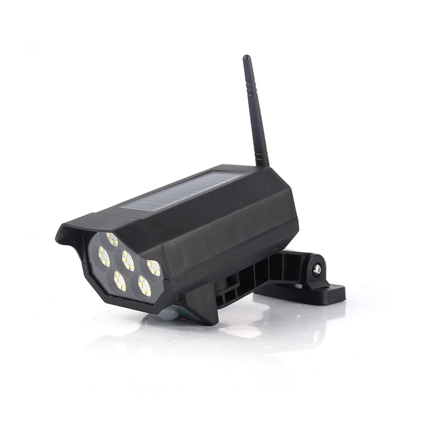 LED imitacijska sigurnosna kamera sa senzorom i solarnim panelom LED/5W/5,5V 800 mAh IP65 + daljinski upravljač