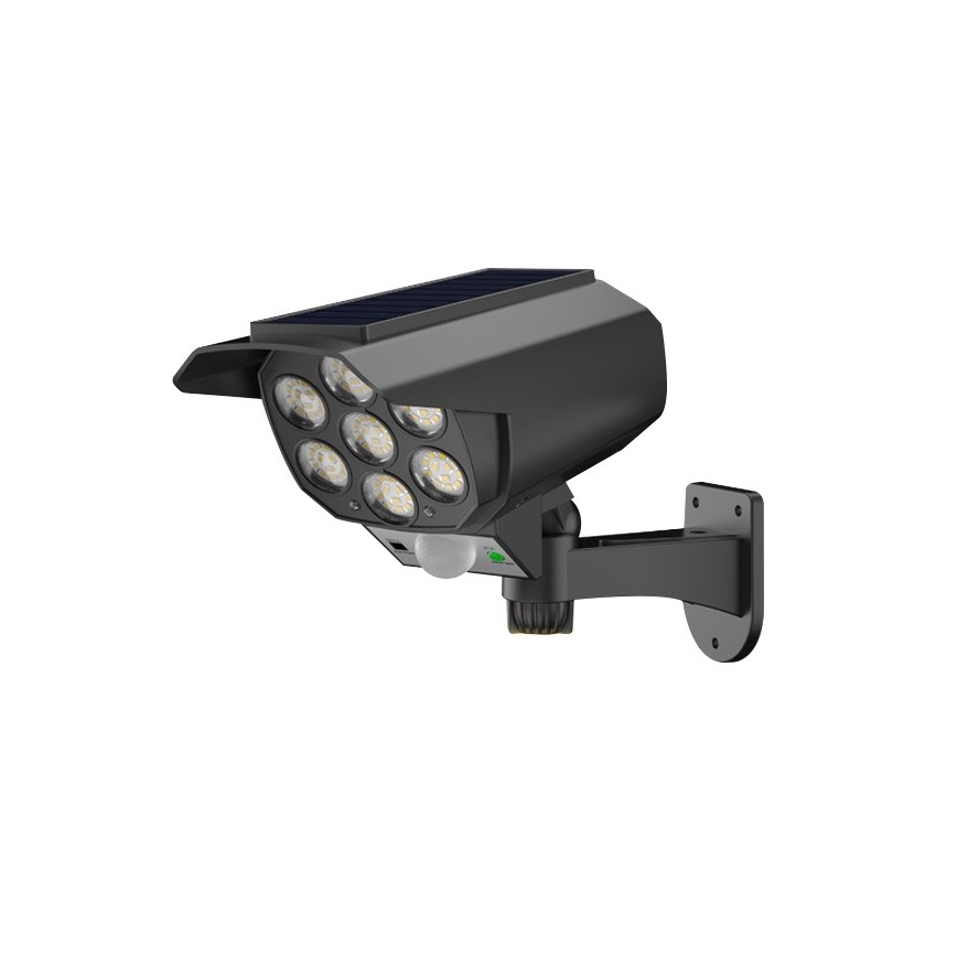 LED imitacijska sigurnosna kamera sa senzorom i solarnim panelom LED/5W/5,5V 800 mAh IP65 + daljinski upravljač