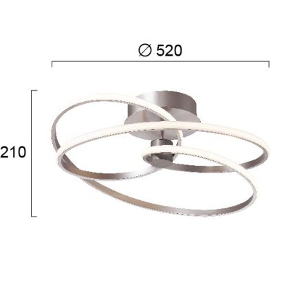 LED nadgradna svjetiljka CORT LED/40W/230V srebrna
