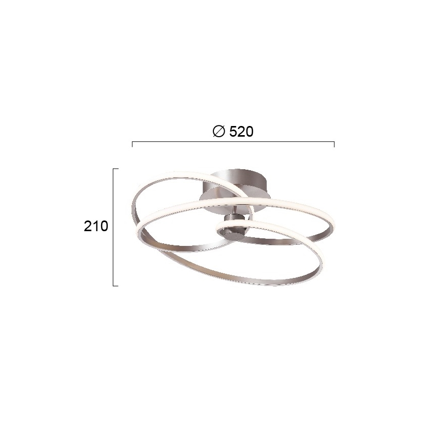 LED nadgradna svjetiljka CORT LED/40W/230V srebrna