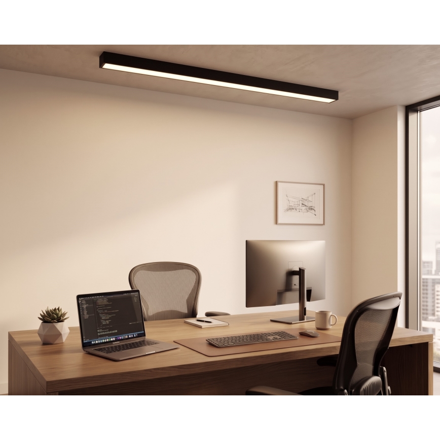 LED nadgradna svjetiljka/luster na sajli LED/44W/230V 3000K 120 cm crna