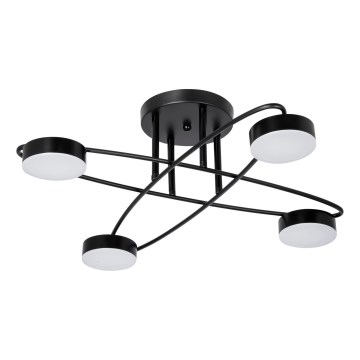 LED Nadgradni luster 4xLED/7W/230V crna