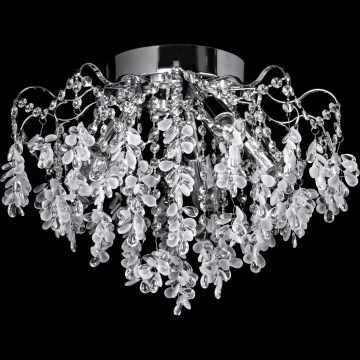 LED Nadgradni luster 5xE27/60W/230V + 5xLED/3W pr. 50 cm sjajni krom