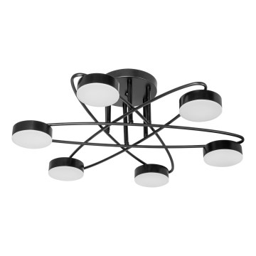 LED Nadgradni luster 6xLED/7W/230V crna