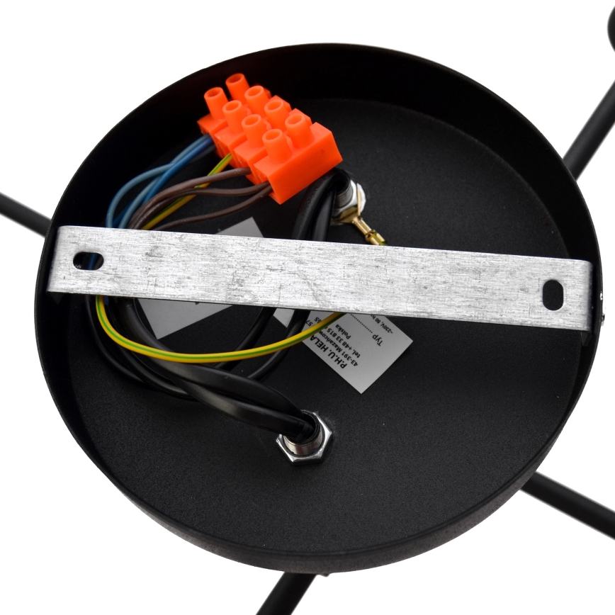 LED Nadgradni luster CAMBRIDGE 4xE27/8W/230V crna