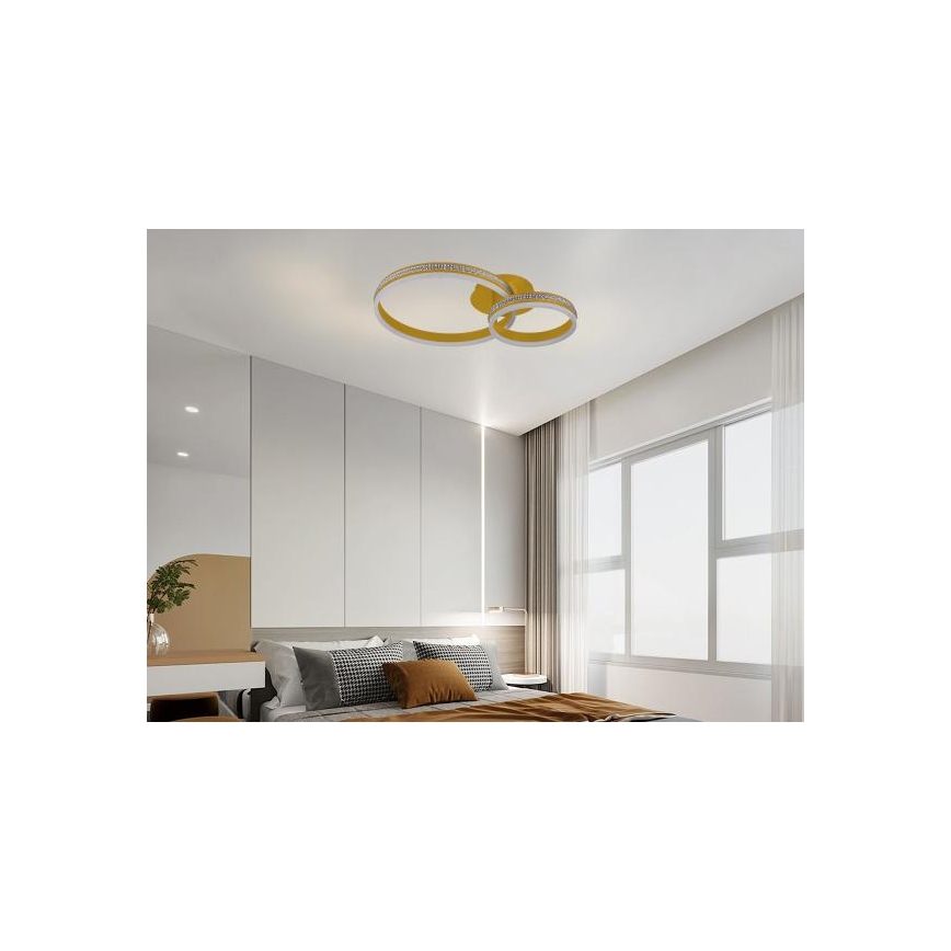 LED nadgradni luster s mogućnošću prigušivanja LED/110W/230V 3000-6500K + daljinski upravljač