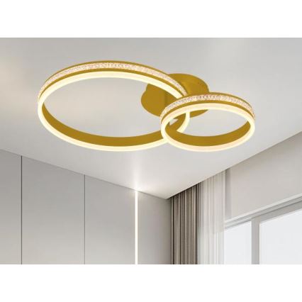 LED nadgradni luster s mogućnošću prigušivanja LED/110W/230V 3000-6500K + daljinski upravljač