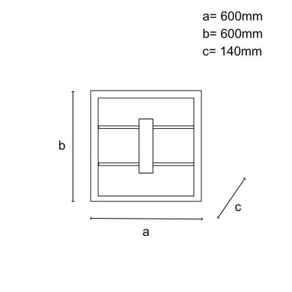 LED nadgradni luster s mogućnošću prigušivanja LED/55W/230V 3000-6500K + daljinski upravljač