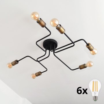 LED Nadgradni luster TUBE 6xE27/15W/230V