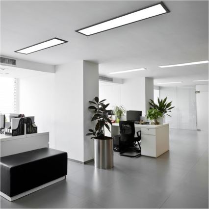 LED Nadgradni panel BRISBANE LED/36W/230V 4000K 29,5x119 cm crna